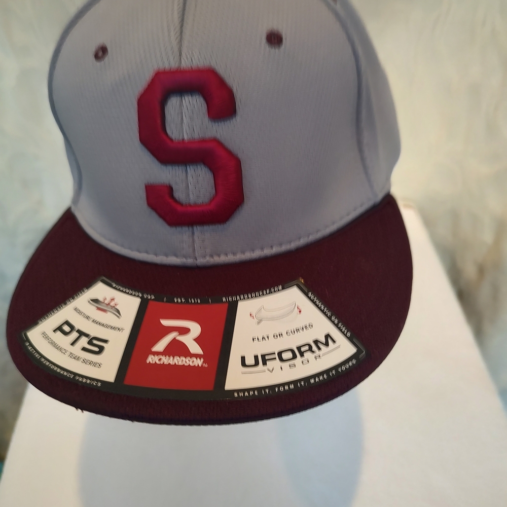 Gray and Maroon Richardson Cap with S Logo